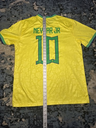 Camiseta amarilla de la selección nacional de fútbol de Brasil para hombre Neymar Jr. #10 talla XL - Imagen 10 de 13