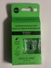 Nails Inc Get Hard, Hardening Base Coat, Retinol, Nail Strenthening NEW SEALED