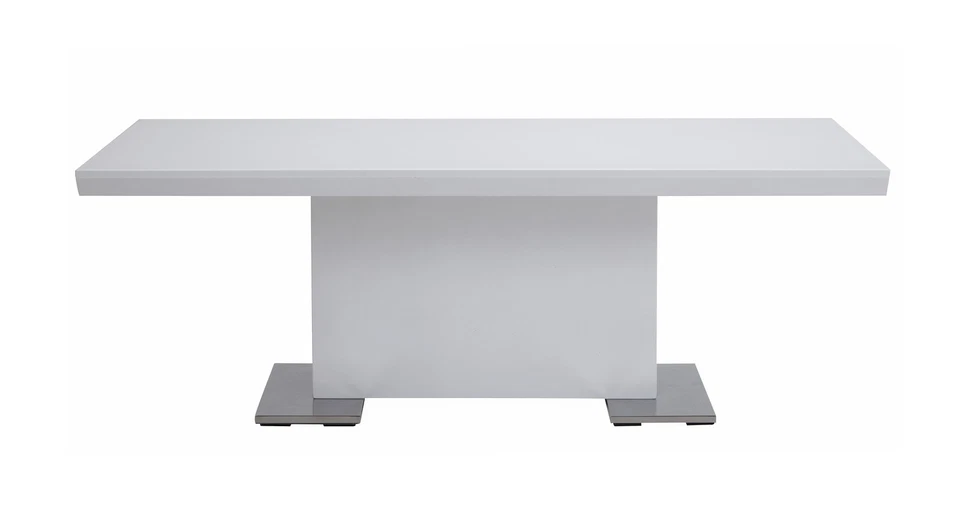 DFS Monochrome White High Gloss & Chrome Coffee Table RRP £299