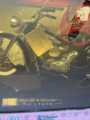 Guiloy 1/10 vintage 1948 Indian Chief 348 Diecast Motorcycle Model (Low Spirits) - Picture 3 of 24