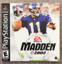Madden NFL 2002 Playstation 1 PS1 Manual Only - SLUS-01402 - Black Label