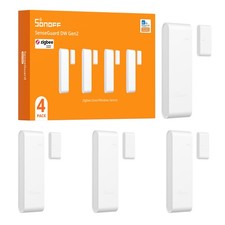 4Packs SONOFF ZigBee Smart T&uuml;r-und Fenstersensor mit Alarm APP-Steuerung Alexa