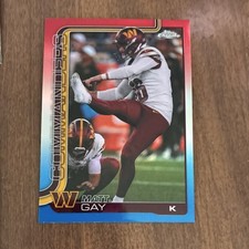 Topps Chrome Matt Gay Washington Commanders 2025 Football Card #300