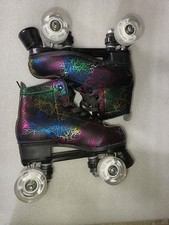Roller skates with light up wheels- Leather adjustable Size 39