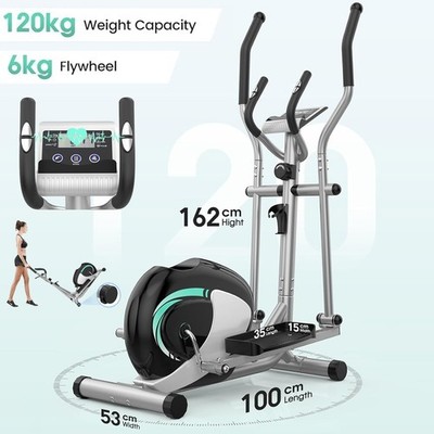 LCD Crosstrainer Zuhause Ellipsentrainer Ultra-leise 16 Stufen Heimtrainer 120KG