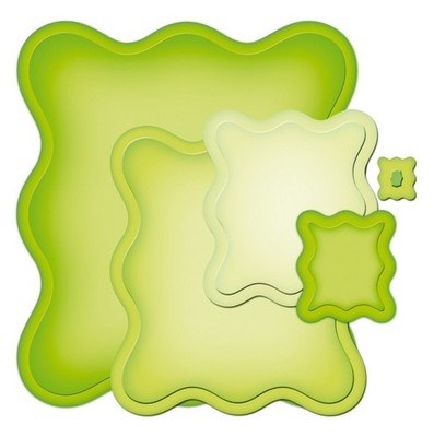 Spellbinders Nestabilities Stanz- & Prägeschablone Wavy Rectangles 5 Stanzer