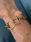 Brass Colored Chain Style Necklace And Bracelet Set — photo 3