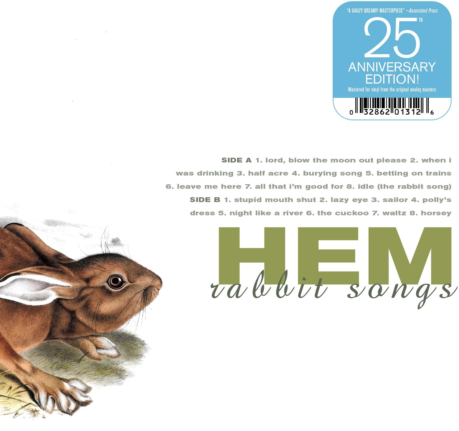 Hem Rabbit Songs (25th Anniversary Edition) 12 Inch Vinyl NEW