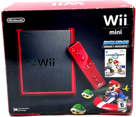 Nintendo Wii Mini Bundle: Mario Kart - Red Complete - Authentic Open Box