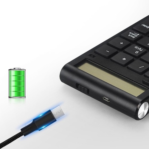 Clavier numérique sans fil Rechargeable Comptabilité financière Portable 2.4G - Photo 2/7