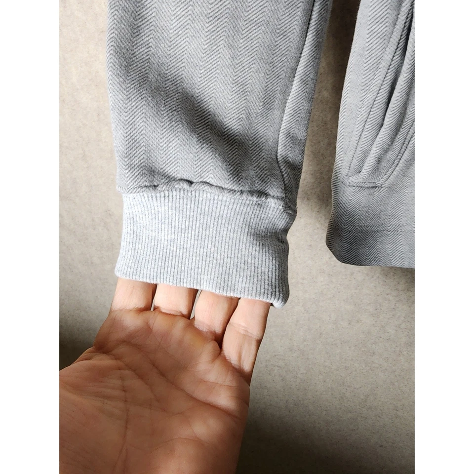 EZEKIEL Gray Military Style Skater Casual Faux Fur Lined Hoodie Jacket SZ L - Image 4 of 4