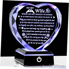 Romantic Wife Gifts from Husband with Colorful LED Wife Gifts Light Base