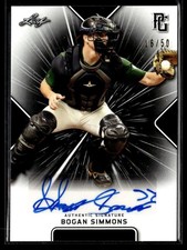 2021 Leaf Black Perfect Game National Showcase Bogan Simmons Auto 16/50 #BA-BS1