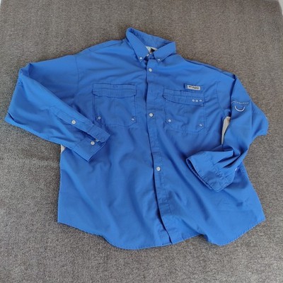 Columbia Sportswear Company Omni Shade 50 UPF XL Mens long sleeve shirt Blue