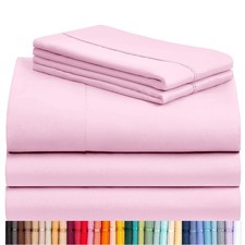 5 PC Sheet Set Bed Sheets Deep Pockets 16" Eco Friendly Wrinkle Free Cooling ...