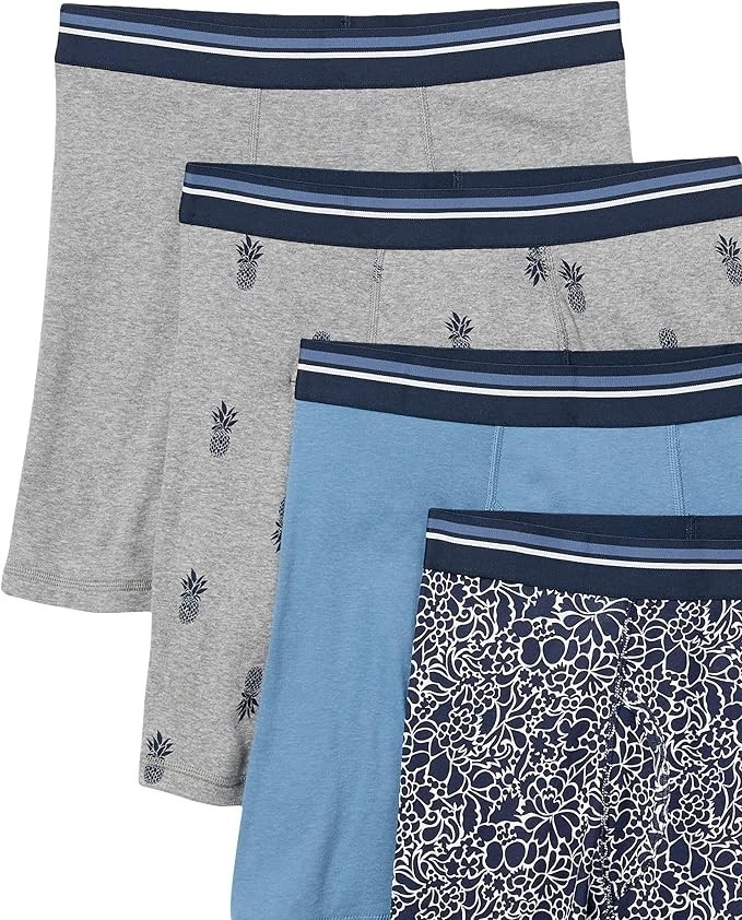 Amz Men's Underwear Boxer Briefs, Comfortable Cotton, Tag-Free, Pack of 5, Large thumbnail 3