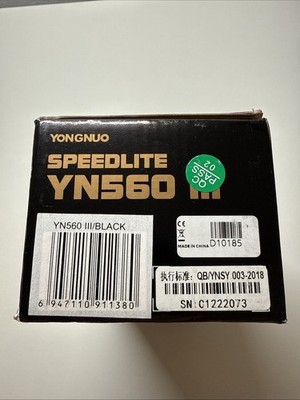 Used Yongnuo Speedlite YN560 III Flash - Universal Digital SLR Fit (U