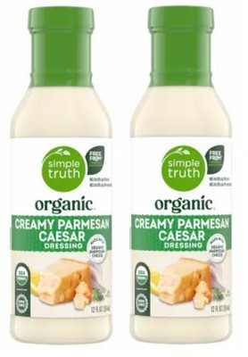 Simple Truth Organic Creamy Parmesan Caesar Salad Dressing, 12 oz (2 Bottles)