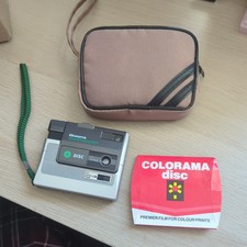 VINTAGE DIXONS SHARPSHOOTER DISC KAMERA, TASCHE UND GEBRAUCHTER FILM