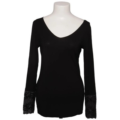 Top, Größe: ONE SIZE, Schwarz, Elasthan/Viskose, Einfarbig, Damen #mTo
