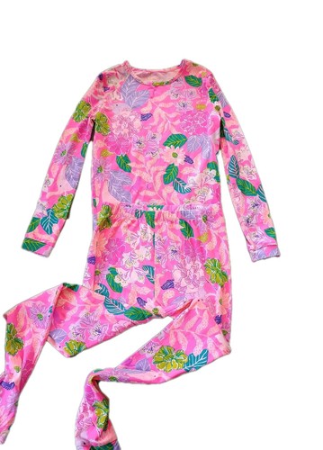 Lilly Pulitzer Girls Sammy Pajama Set Pink Isle Friends Size 14 2 Piece Set