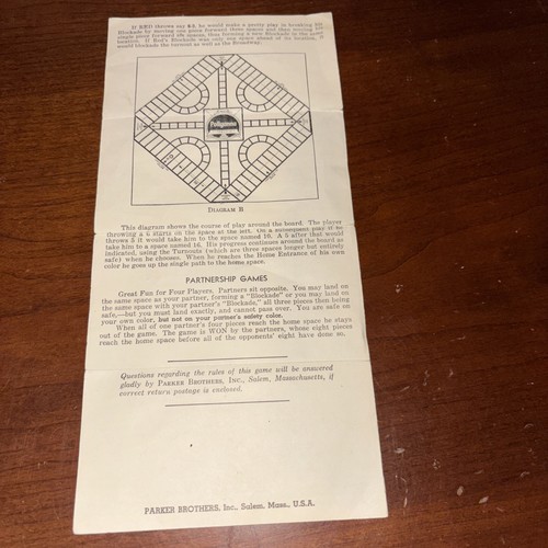 Pollyanna 1951 de colección instrucciones solo para juego de mesa Parker Brothers - Imagen 3 de 3