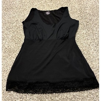 Spanx by Sara Blakely Lace Trimmed Tank Top Women's 2XL shapewear Black Comfort