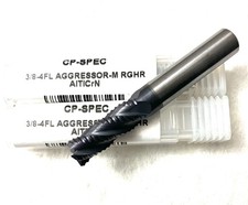 Carbide Plus 3/8 4FL Roughing End Mill AlTiCrN AGGRESSOR-M RGHR CP-SPEC CNC New