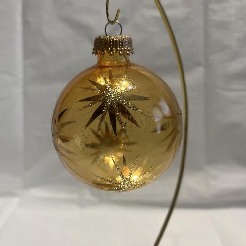 4 Christmas By Krebs Ornaments Clear Glass Gold Nativity Star - Picture 5 of 7