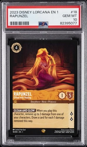 2023 DISNEY LORCANA EN 1-THE FIRST CHAPTER RAPUNZEL - GIFTED WITH HEALING PSA 10