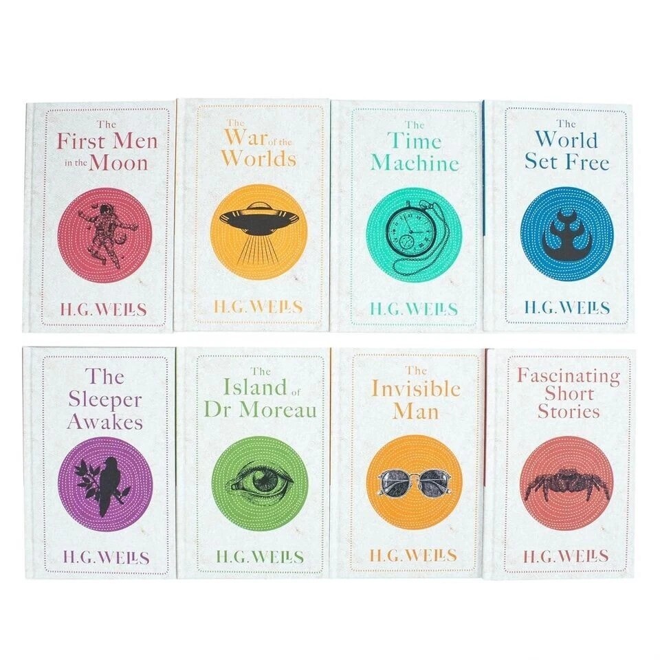 The Complete H. G Wells 8 Books Hardback Collection Set World Set war of the wor
