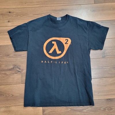 Vintage Half Life 2 T Shirt Mens L Black Orange Lambda Logo Video Game 2A