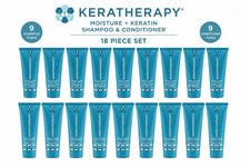 Keratherapy Moisture  Keratin Travel Set 18 Pc 9 Shampoo 9 Conditioner 2oz