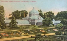 Conservatory Golden Gate Park San Francisco California Vintage Postcard