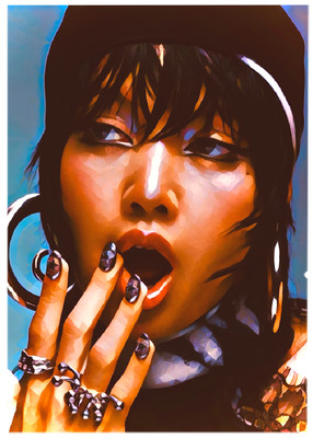 LiSA - Thai Rapper * Custom ACEO * Fun Novelty * MUSIC ARTIST * Art Card * ATC