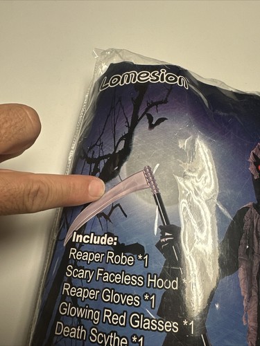Horror Robe Reaper Mens Halloween Costume Lomesion - Picture 5 of 5