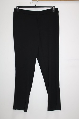 ALFANI WOMEN SLIT HEM BOOT CUT PANT, BLACK, SIZE 14