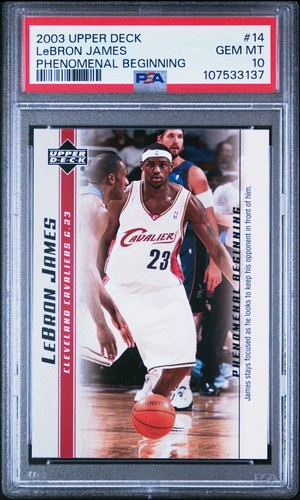 2003 Upper Deck Lebron James PSA 10 Phenomenal Beginnings #14 Rookie Box Set RC