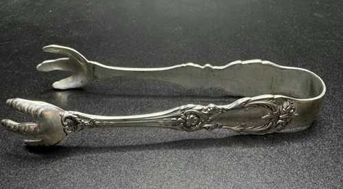 Burgundy by Reed and Barton Sterling Silver Sugar Tongs 4 1/4"