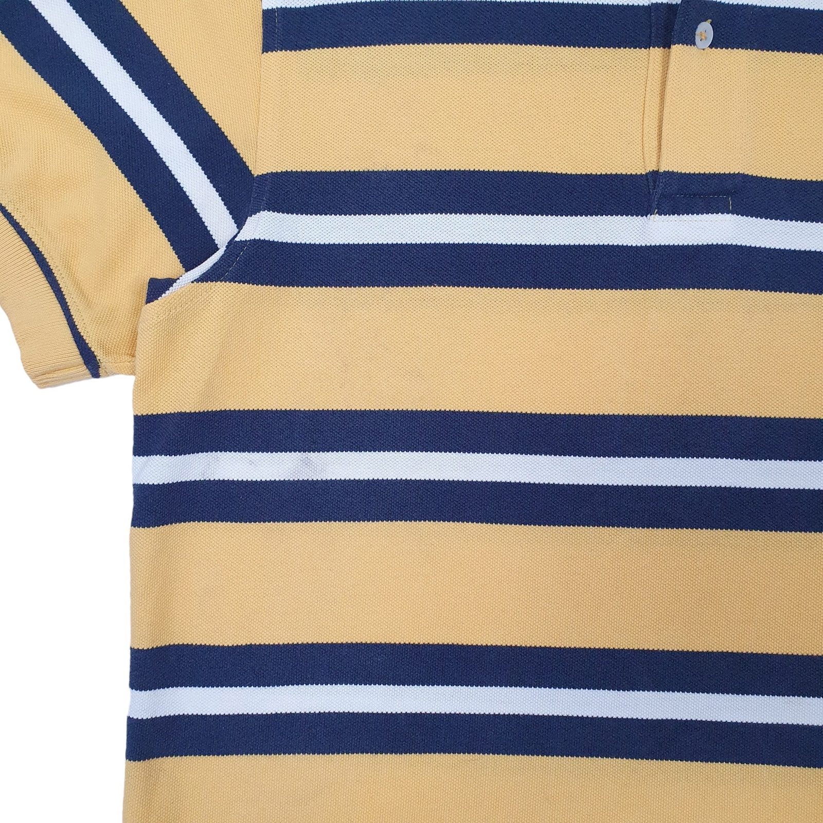 TOMMY HILFIGER Yellow Polo Shirt Short Sleeve Cotton Mens S image 4