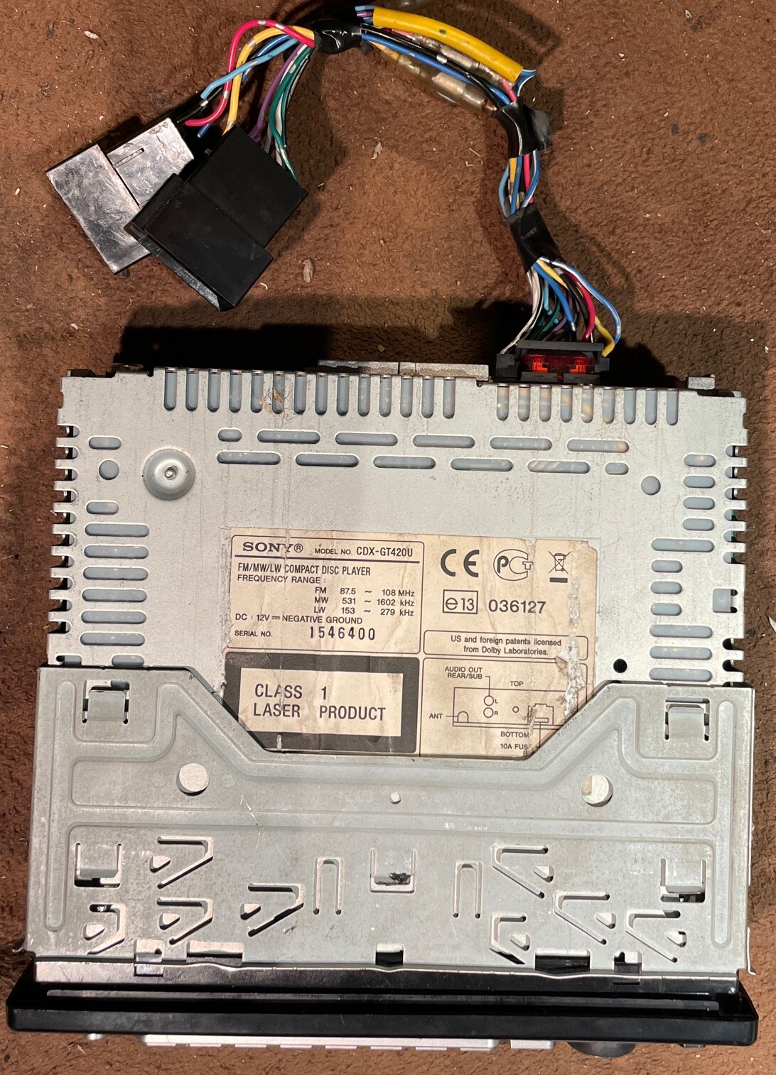 Org. Sony CDXGT420U Autoradio CD 52WX4 MP3 WMA AAC ATRAC XPLOD AUX USB