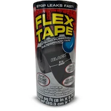 Flex Seal Flex Tape 8 in. W X 5 ft L Black Rubberized Waterproof Repair Tape NEW