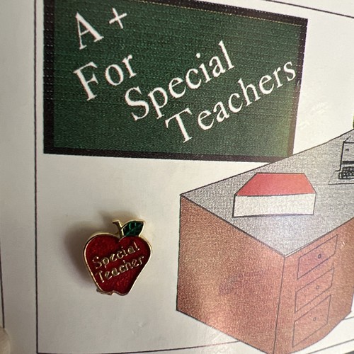 Special Teacher Apple Lapel Pin Appreciation Year End Gift Present New - Picture 2 of 3