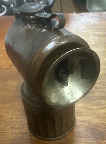 Vintage JUSTRITE Brass Carbide Coal Miner’s Cap Helmet Lamp Light Lantern 1912 - Picture 11 of 11
