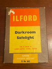 Vintage Ilford Darkroom Safelight Original Box 5''x7'' S No.902 Made In England