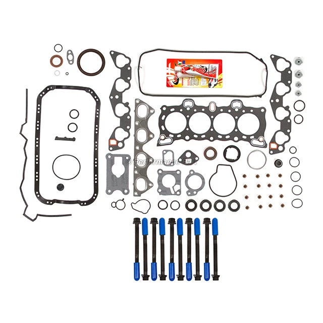 Juego completo de juntas pernos de cabeza para 88-95 Honda Civic Del Sol SOHC 1.5 D15B D16A6 16V Foto 2 de 4