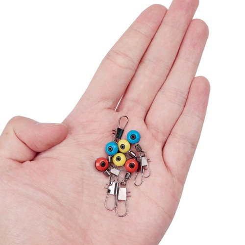 100pcs Fishing Barrel Swivel with Safety Snap Connector Solid Rings Fishing Snap - Picture 6 of 7