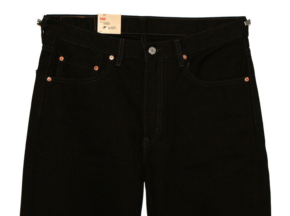 Levi's 550 BLACK　 W36 L32 Levi's Men's 550 Relaxed Fit Jeans, Non-Stretch Denim