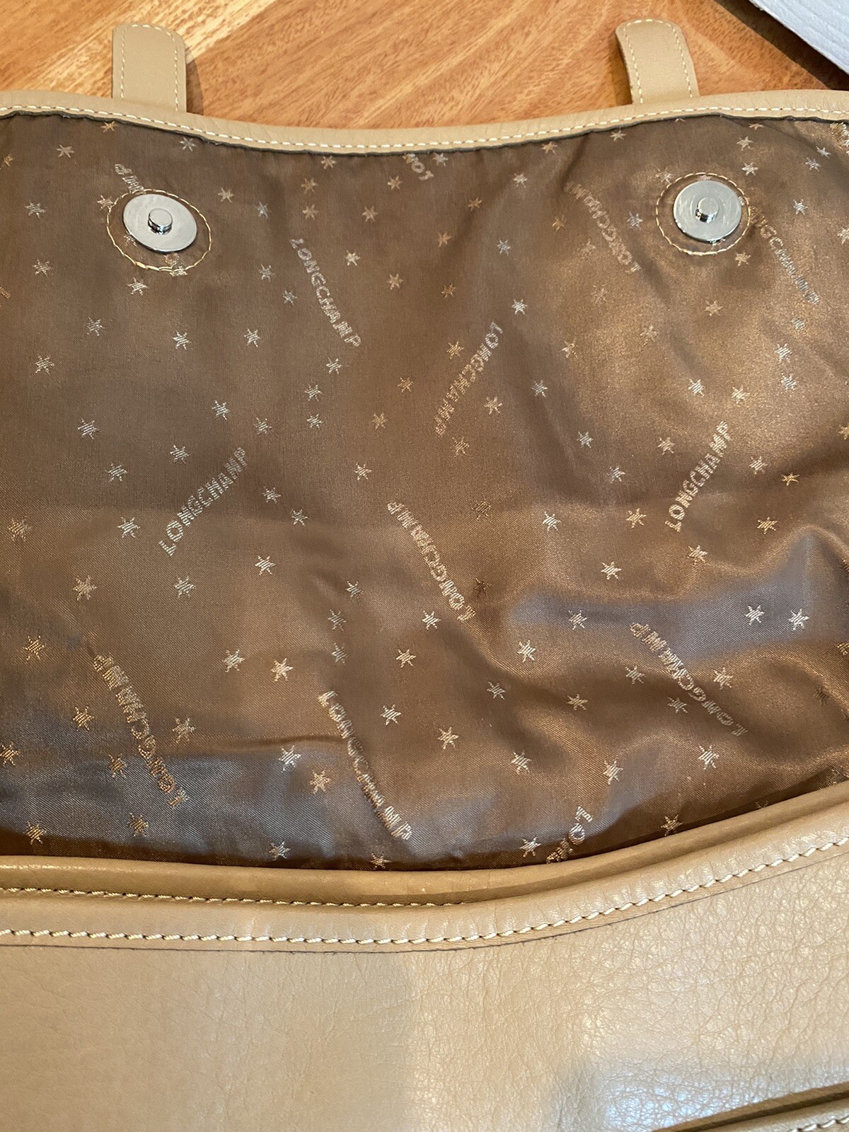 Longchamp Crossbody Leather Bag Nude Mink Taupe Color… Gem