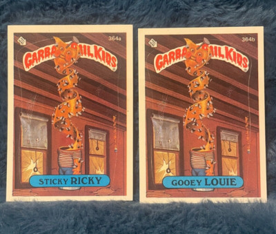 Sticky Ricky Garbage Pail Kid Garbage Pail Kids STICKY RICKY GOOEY LOUIE 364A 364B 1987 Trading Card ...